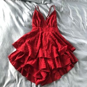 Sexy red romper